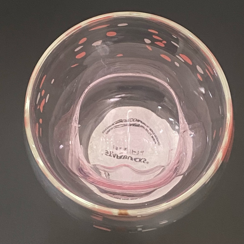 Rare STARBUCKS Glass Paw Pink Cherry Blossom Cup - Picture 14 of 16